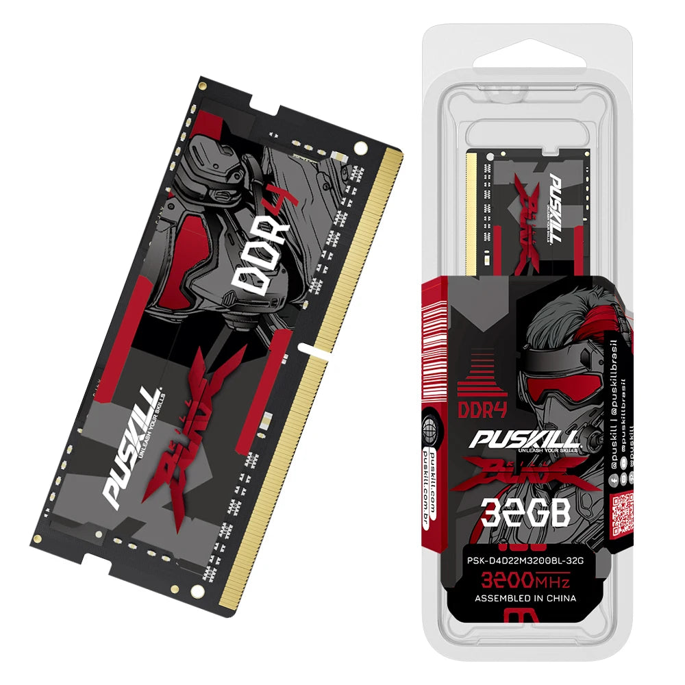 PUSKILL DDR4 Notebook Ram DDR3L 32GB 16GB 8GB 4GB 1.2V 3200MHz 2666MHz 2400MHz 1.35V 1600MHz 1333MHz Sodimm Laptop Memory