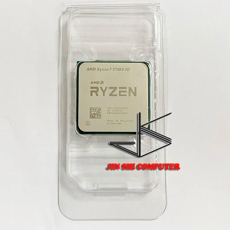 CPU NEW AMD Ryzen 7 5700X3D R7 5700X3D 3.0 GHz 8-Core 16-Thread CPU Processor 7NM L3=96M 100-000001503 Socket AM4 No Fan
