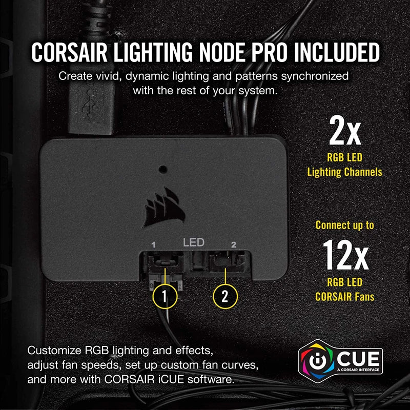 Corsair Original Fans LL120 RGB Single 120mm Dual Light Loop RGB LED PWM Fan for Desktop
