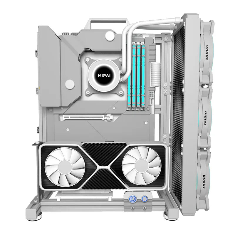 Open Bench pc case Table Customizable Aluminum Alloy Portable ITX MATX ATX Motherboard 240/360 Water Cooling PC Game Case
