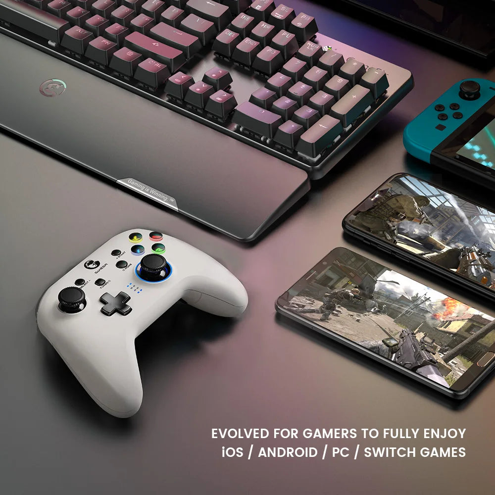 GameSir T4 Pro Wireless Game Controller for Windows 8 10 11 PC/iPhone/Android/Switch, Dual Shock Bluetooth Mobile Phone Gamepad