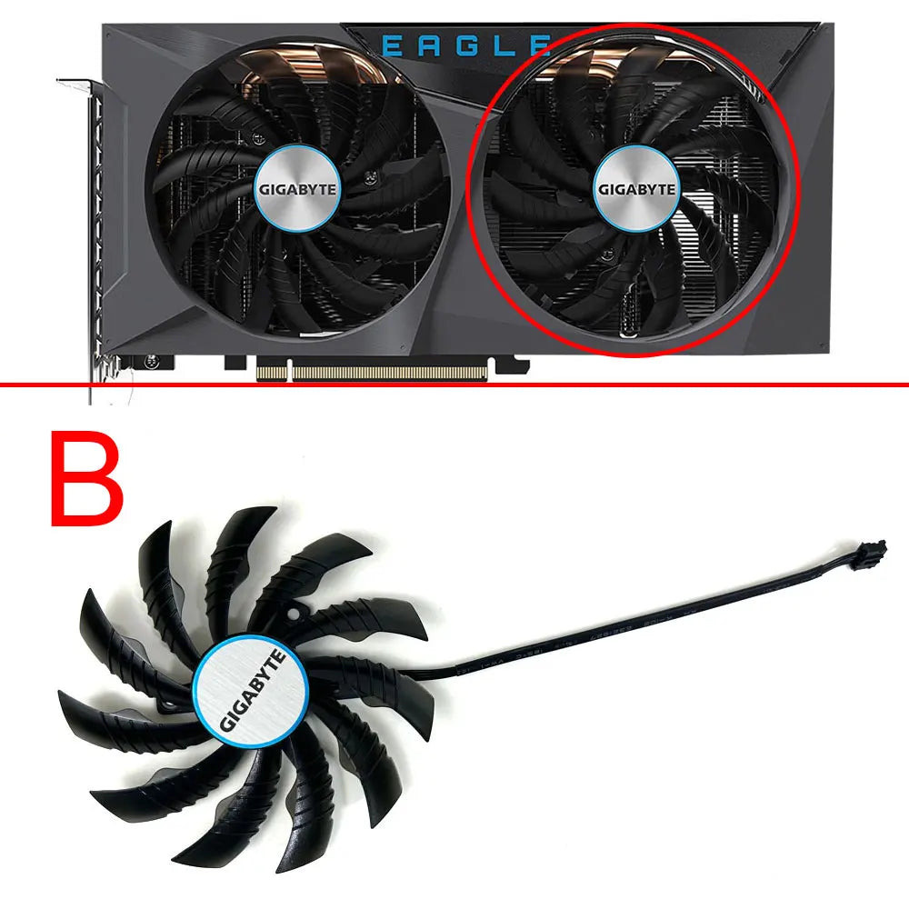 For Gigabyte GeForce RTX 3060 3060Ti EAGLE OC 95MM PLD10010S12H RTX3060 RTX3060Ti Graphics Card Cooling Fan
