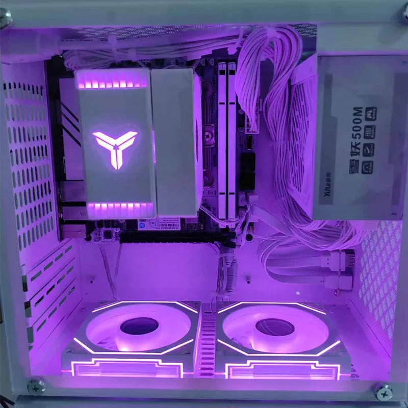 JGINYUE ITX/mini ATX Case Limited-time upgrade to a 4mm acrylic side panel For B450I/B550I/B650I/H610I/B760I