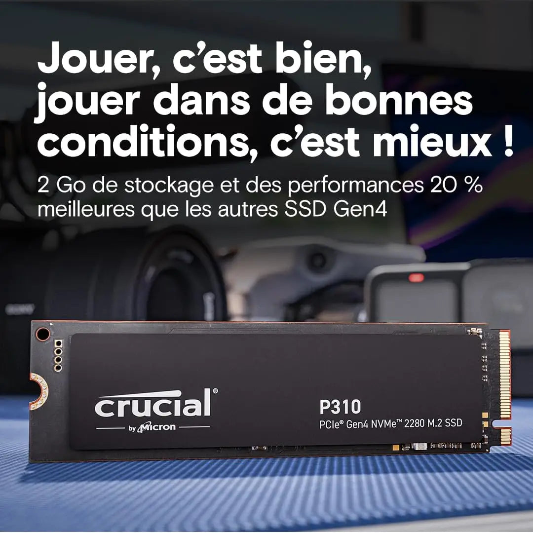 Crucial P310 1TB 2280 PCIe Gen4 3D NAND NVMe M.2 SSD Up to 7100 MB/s Internal Solid State Drive