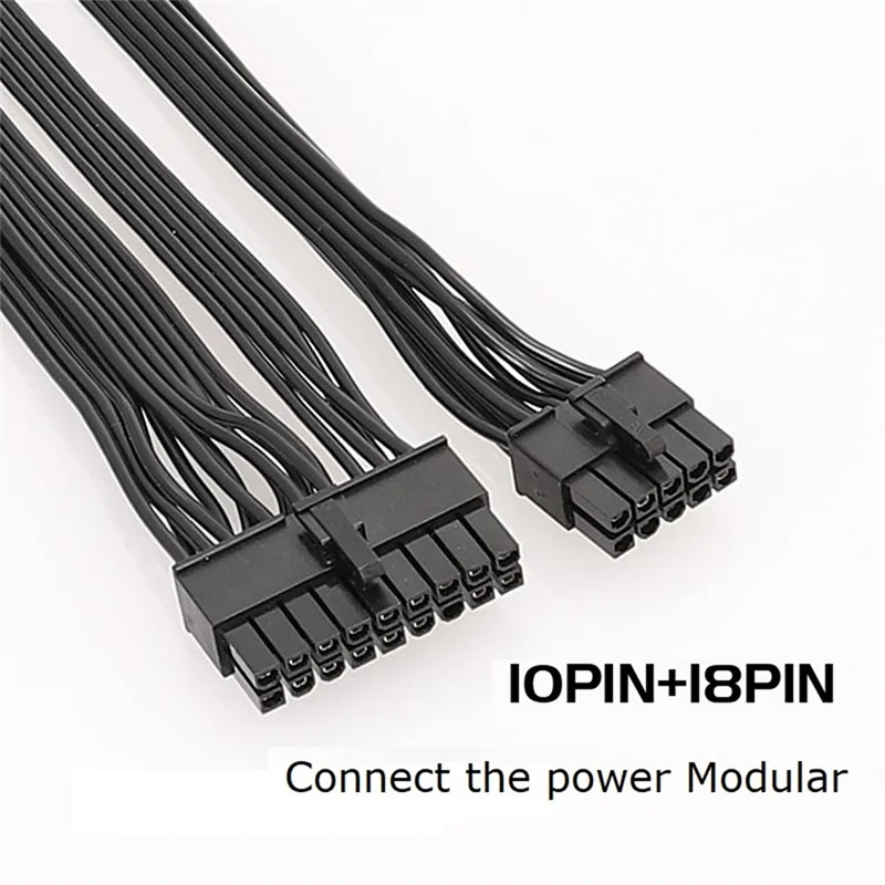 Superior-18+10-Pin To 24-Pin ATX Power Supply Cable, Modular PSU Power Cable For CORSAIR Rmx Series RM1000X/RM850X/RM750X/RM650X