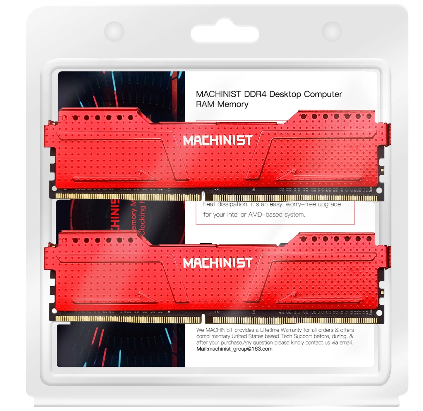 MACHINIST RAM DDR4 8GB 16GB Memory 2666MHz 3200MHz Desktop Dimm High Compatible silver heat vest