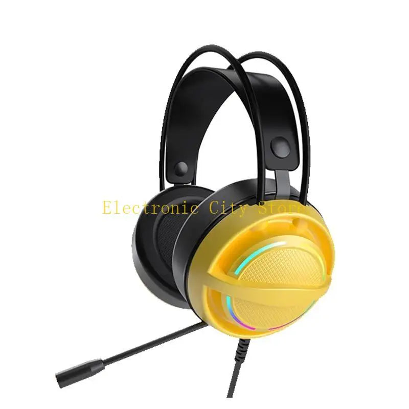 PSH-100 Gaming Headset With Microphone RGB Earphones 7.1 Surround Sound HU8D