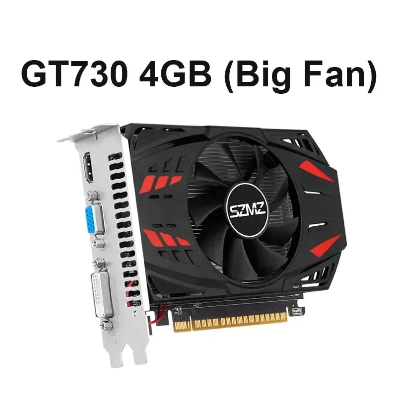 GT730 4GB Video Card 64Bit DDR3 With HDMI VGA DVI Port Nvidia Graphics Card PCIE X16 2.0 GT730 GPU Desktop Computer