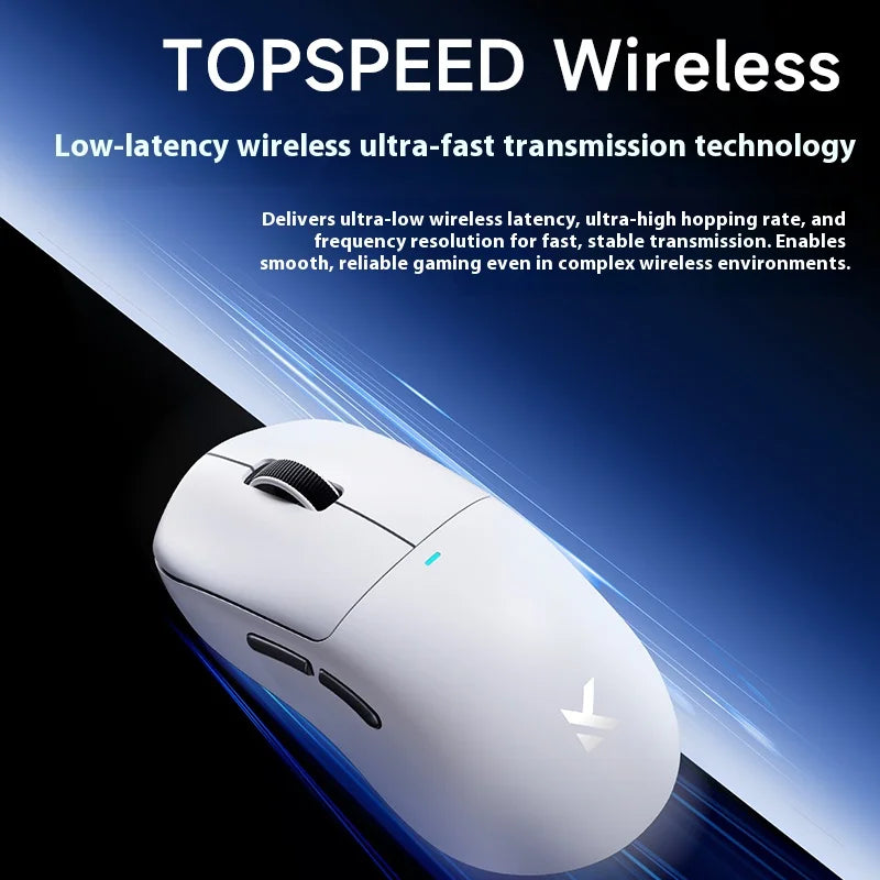 MCHOSE M7 Ultra Tri-Mode Wireless Gaming Mouse, Lightweight Esports with PAW3395 Sensor, Bluetooth for PC & Office