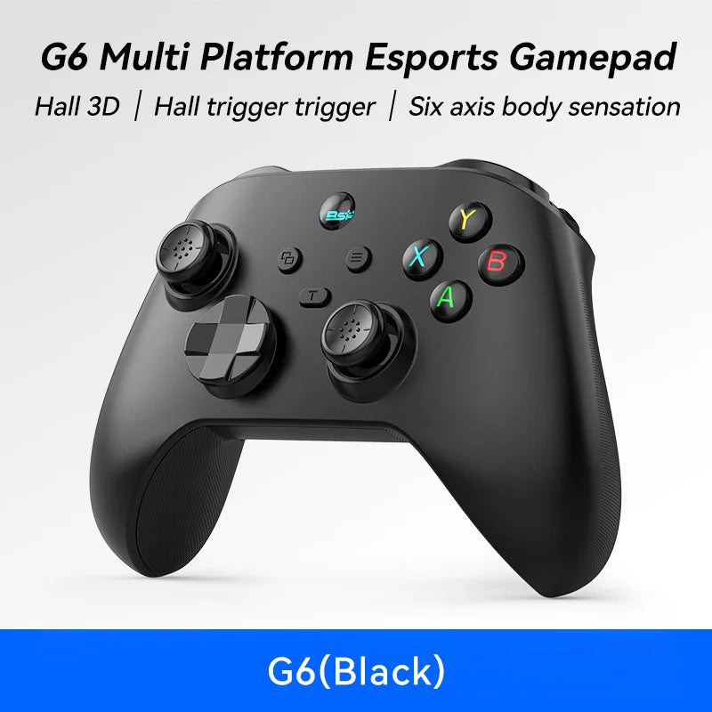 Wireless BT 5.3 Tri-Mode Gamepad Double Hall Joystick & 6-Axis Sensor for Switch Pro/PC/Android/iOS /Streaming Gaming