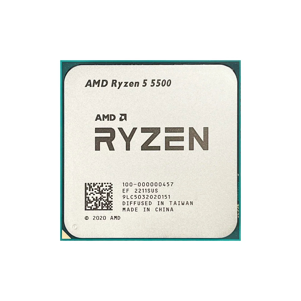 AMD Ryzen 5 5500 6-Core 12-Thread L3=16M 3.6GHz Gaming Processor 65W 7NM R5 5500 DDR4 Socket AM4 No Fan