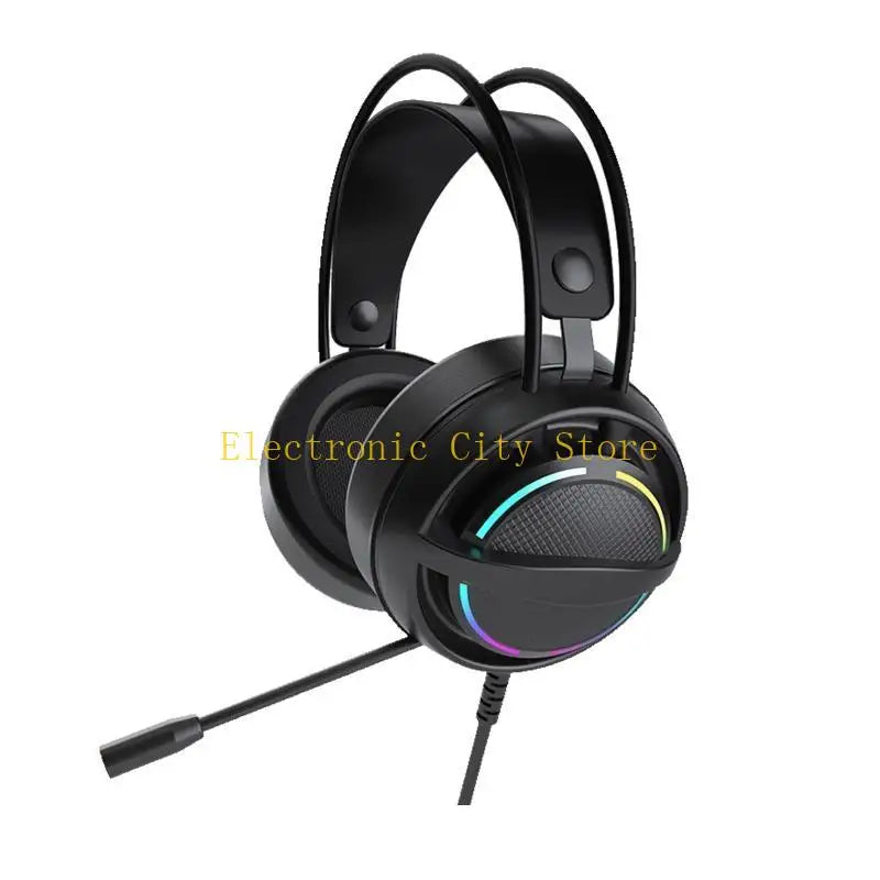 PSH-100 Gaming Headset With Microphone RGB Earphones 7.1 Surround Sound HU8D