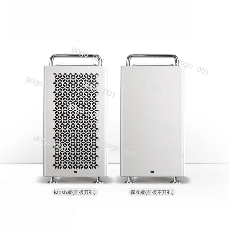 "B2Pro Aluminum MATX Case - Compact ATX/SFX Chassis with Top Handle, Minimalist Design Supports 240mm Radiator"