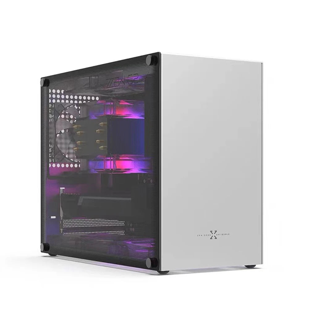 ZZAW C2 Mini Itx Aluminum Alloy  Computer Pc Case  MATX Motherboard ATX Power Desktop  Portable  Chasseis DIY