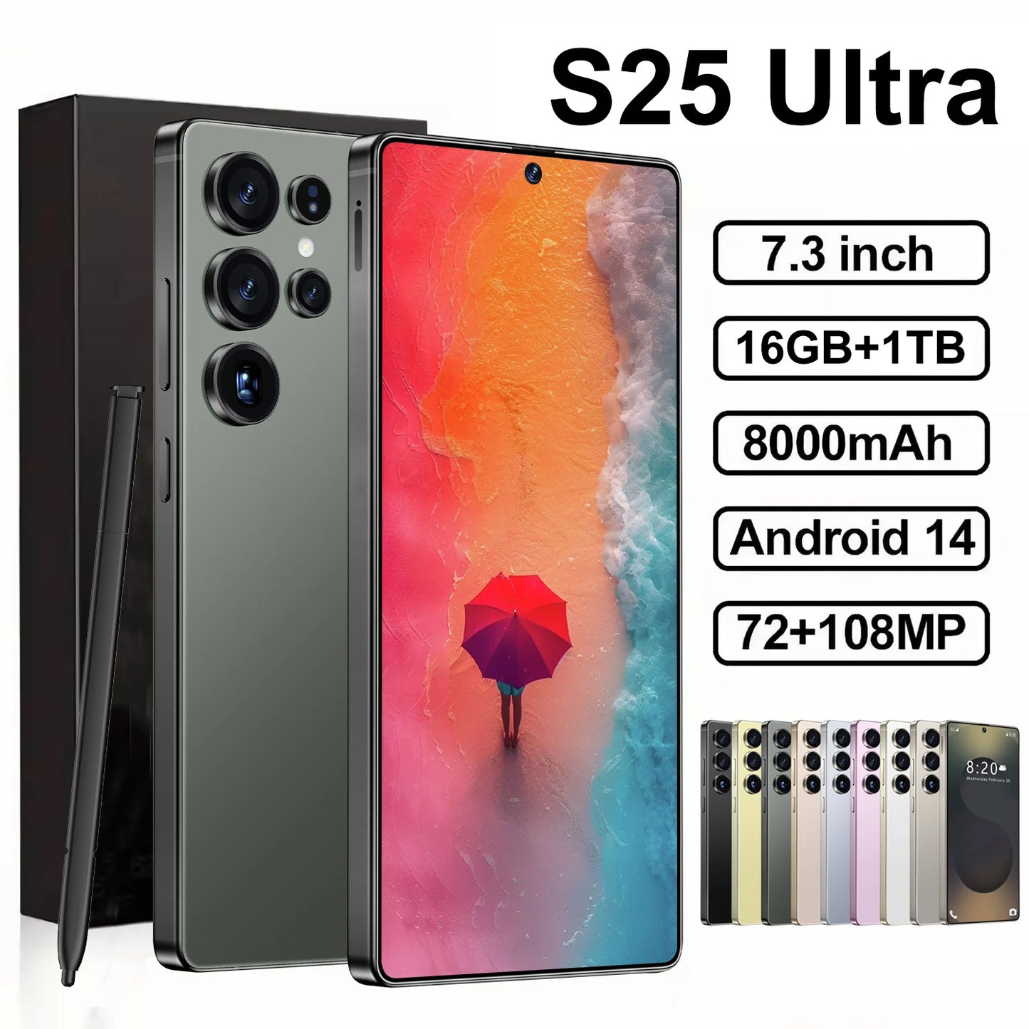 Phones S25 ultra Smartphones 16GB+512GB Dual SIM Cellphone Mobile Phone S25 ultra Innovative Technology Innovative Technology