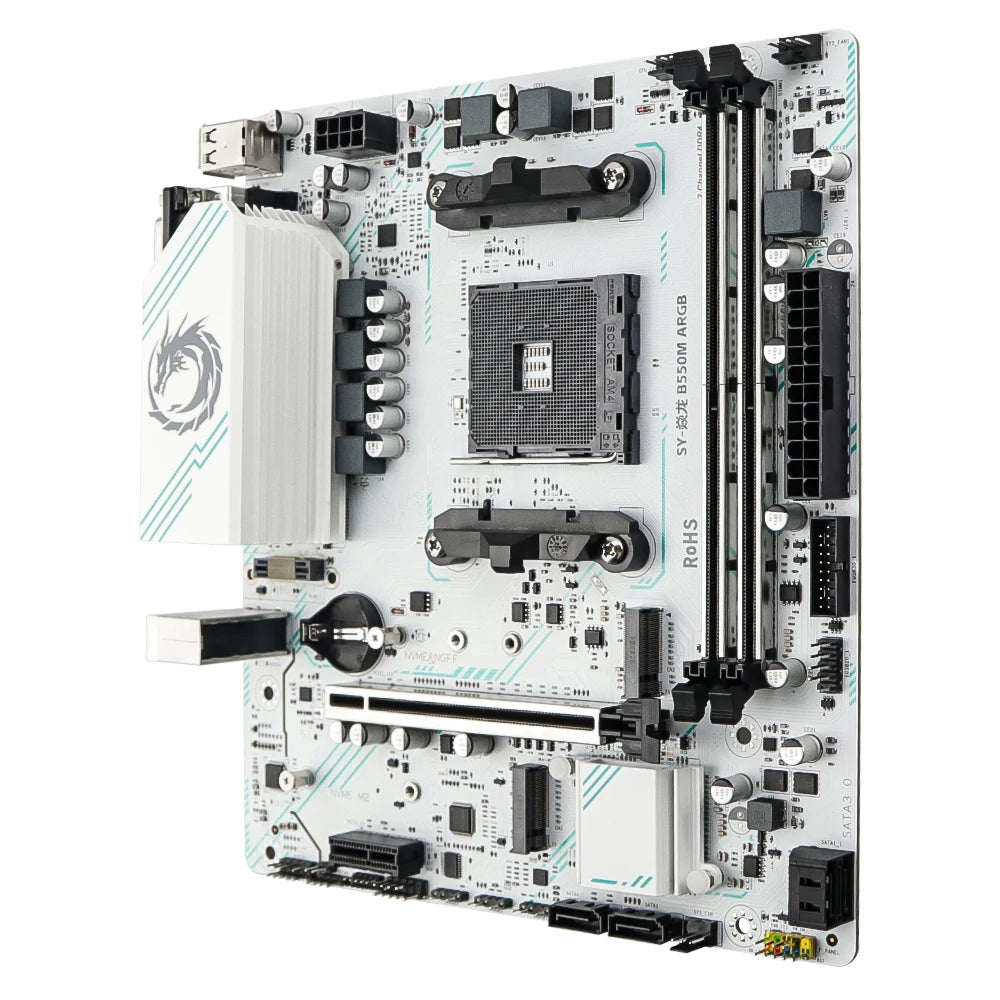 SOYO B550M Gaming Motherboard Micro-ATX Socket AM4 For Ryzen 5000 4000 3000 Series CPU Dual Channel DDR4 SATA3 M.2 MVME 3*ARGB