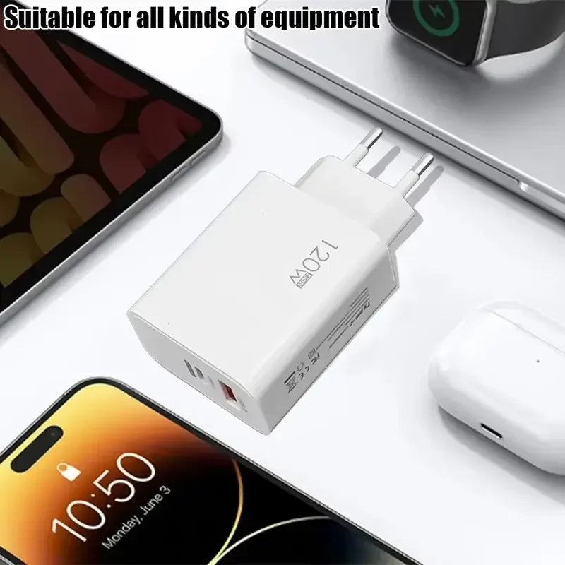 Xiaomi 120W Charger Turbo Fast Charging EU US UK Wall Hypercharge Adapter USB 6A Type C Cable For Xiaomi 13 12 11 Ultra Redmi