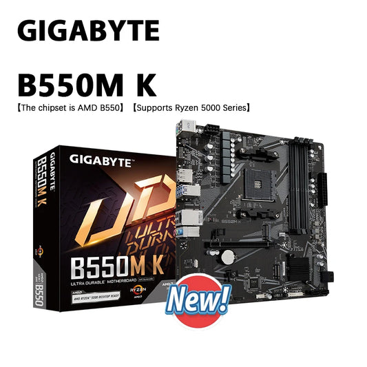 GIGABYTE NEW B550M K (rev. 1.1) Motherboard Micro ATX AMD B550 AMD Socket AM4