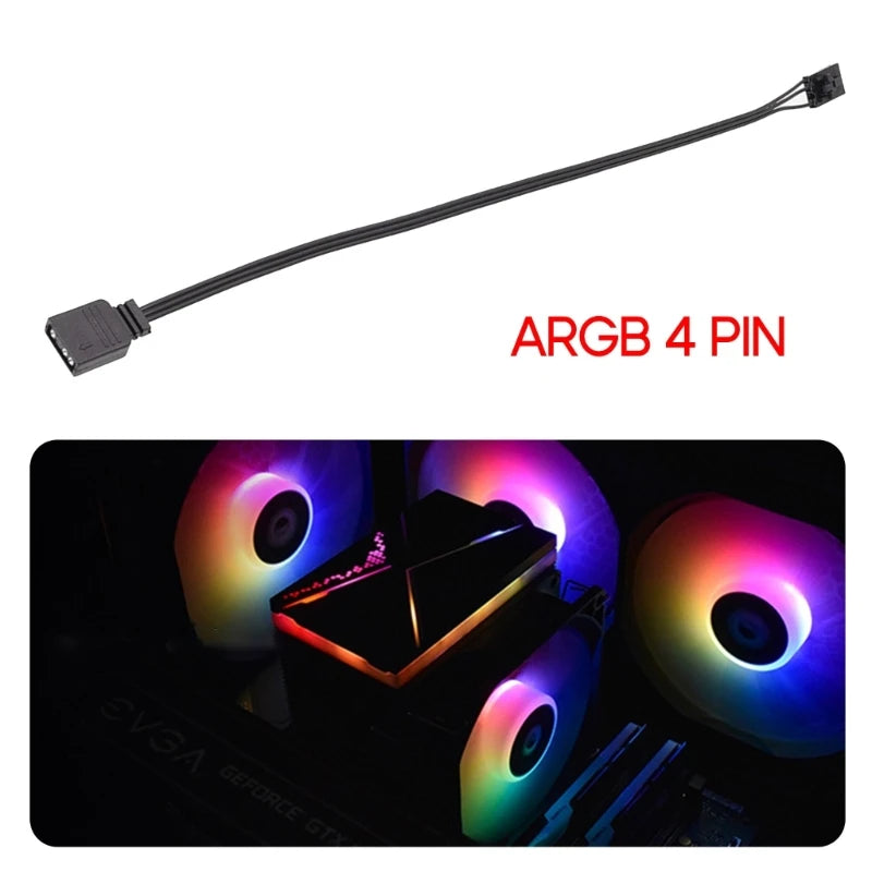 for Corsair RGB To Standard ARGB 4-Pin 5V Adapter Connector RGB Cable 25cm Extension Cord