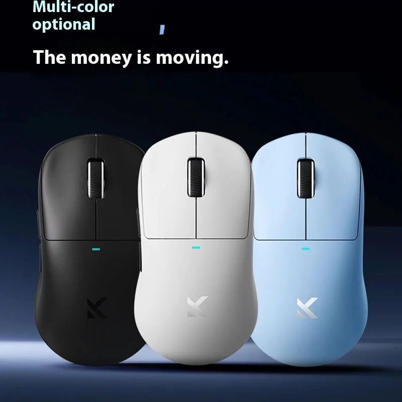 Mchose M7 Wireless E-Sports Mouse Tri Mode Bluetooth 2.4GHz Paw3395/3950 Lightweight Low Latency Customized Gaming Laptop Gift