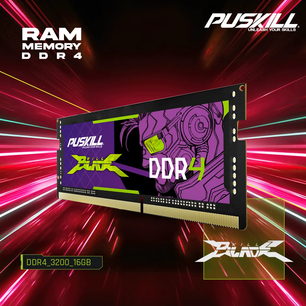 PUSKILL DDR4 Notebook Ram DDR3L 32GB 16GB 8GB 4GB 1.2V  3200MHz 2666MHz 2400MHz 1.35V 1600MHz 1333MHz  Sodimm Laptop Memory