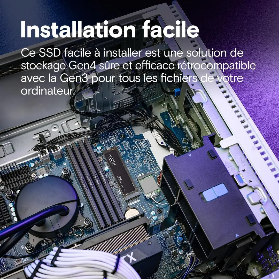 Crucial P310 1TB 2280 PCIe Gen4 3D NAND NVMe M.2 SSD Up to 7100 MB/s  Internal Solid State Drive