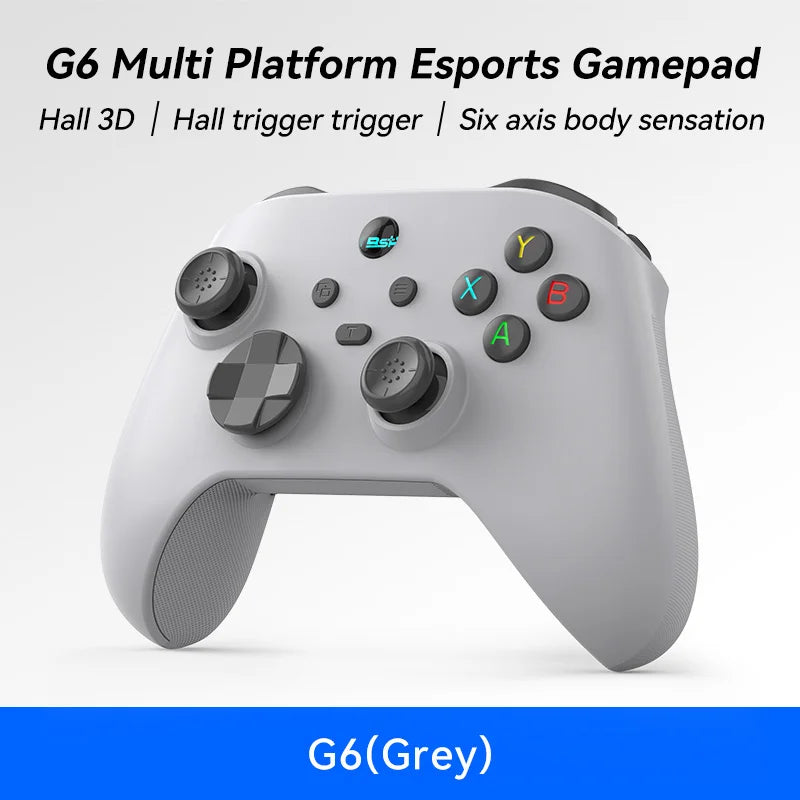 Wireless BT 5.3 Tri-Mode Gamepad Double Hall Joystick & 6-Axis Sensor for Switch Pro/PC/Android/iOS /Streaming Gaming