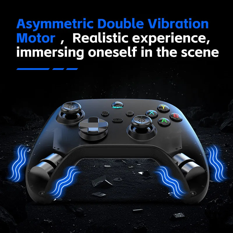 Wireless BT 5.3 Tri-Mode Gamepad Double Hall Joystick & 6-Axis Sensor for Switch Pro/PC/Android/iOS /Streaming Gaming