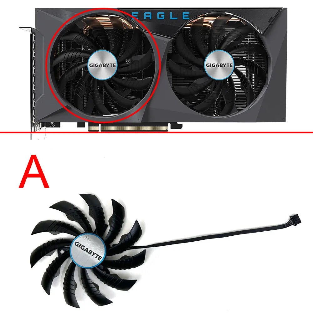 For Gigabyte GeForce RTX 3060 3060Ti EAGLE OC 95MM PLD10010S12H RTX3060 RTX3060Ti Graphics Card Cooling Fan
