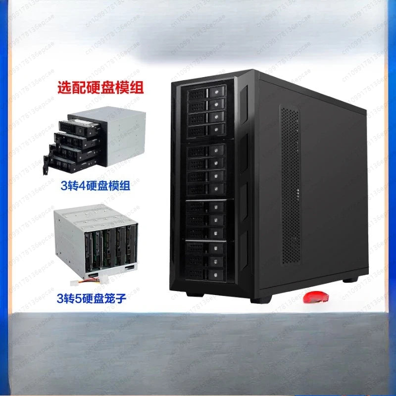 Tower server chassis eatx main board 10 optical drive recorder 14 disc hot swappable nas