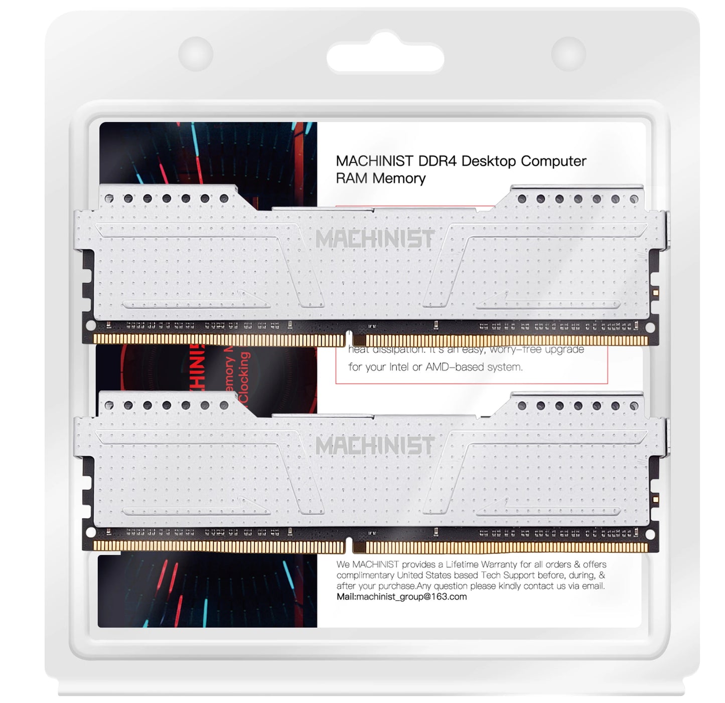 MACHINIST RAM DDR4 8GB 16GB Memory 2666MHz 3200MHz Desktop Dimm High Compatible silver heat vest