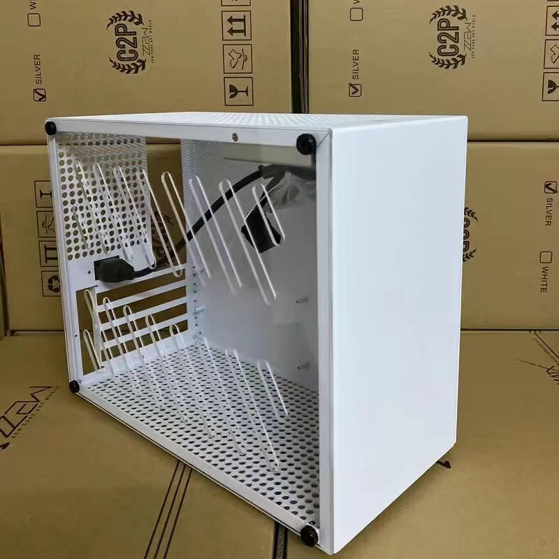ZZAW C2 Mini Itx Aluminum Alloy  Computer Pc Case  MATX Motherboard ATX Power Desktop  Portable  Chasseis DIY
