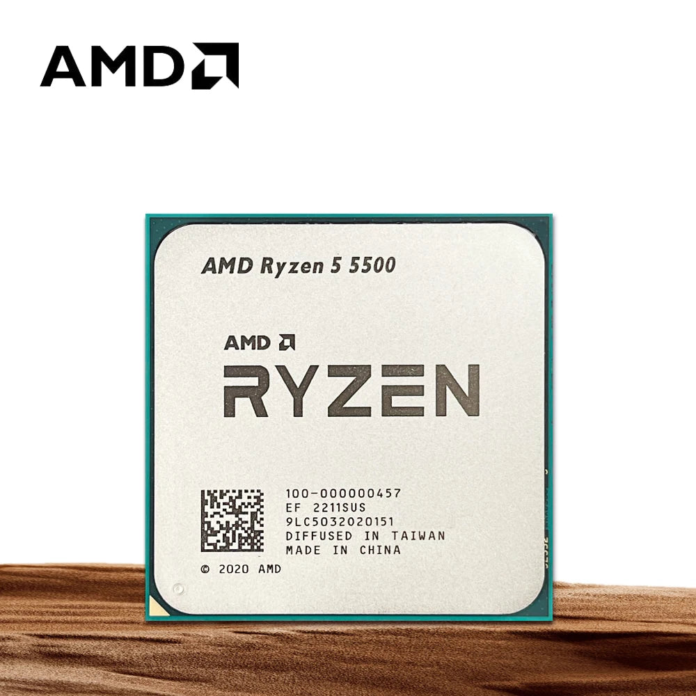 AMD Ryzen 5 5500 6-Core 12-Thread L3=16M 3.6GHz Gaming Processor 65W 7NM R5 5500 DDR4 Socket AM4 No Fan