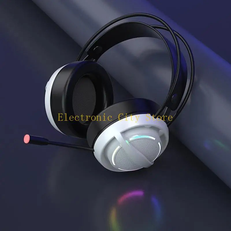 PSH-100 Gaming Headset With Microphone RGB Earphones 7.1 Surround Sound HU8D