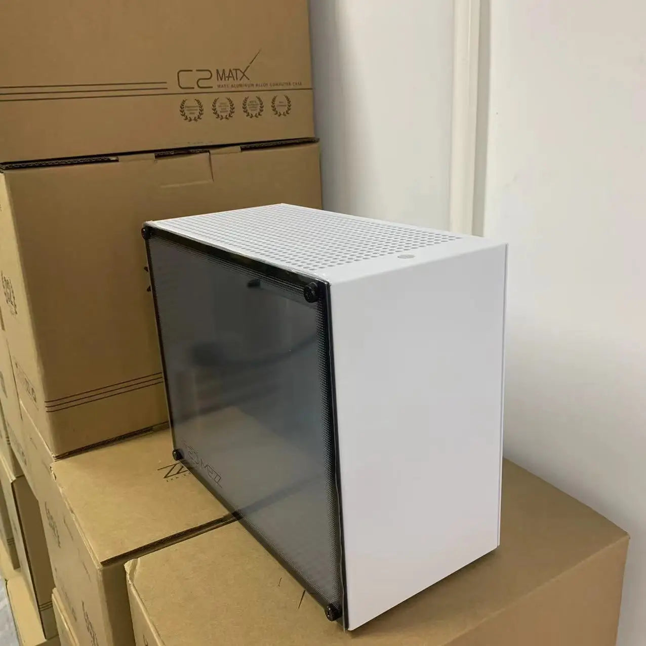 ZZAW C2 Mini Itx Aluminum Alloy  Computer Pc Case  MATX Motherboard ATX Power Desktop  Portable  Chasseis DIY