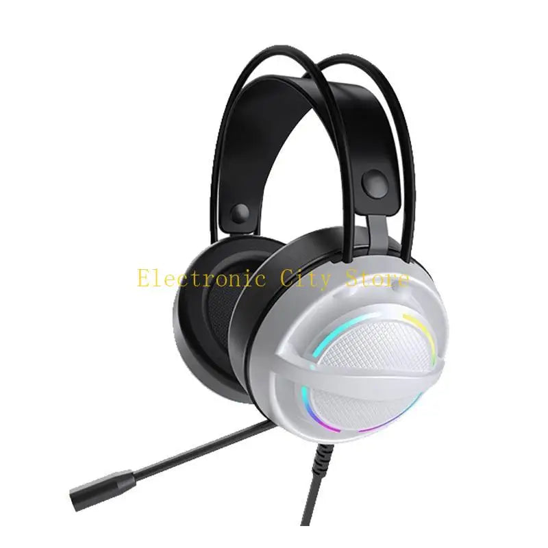 PSH-100 Gaming Headset With Microphone RGB Earphones 7.1 Surround Sound HU8D