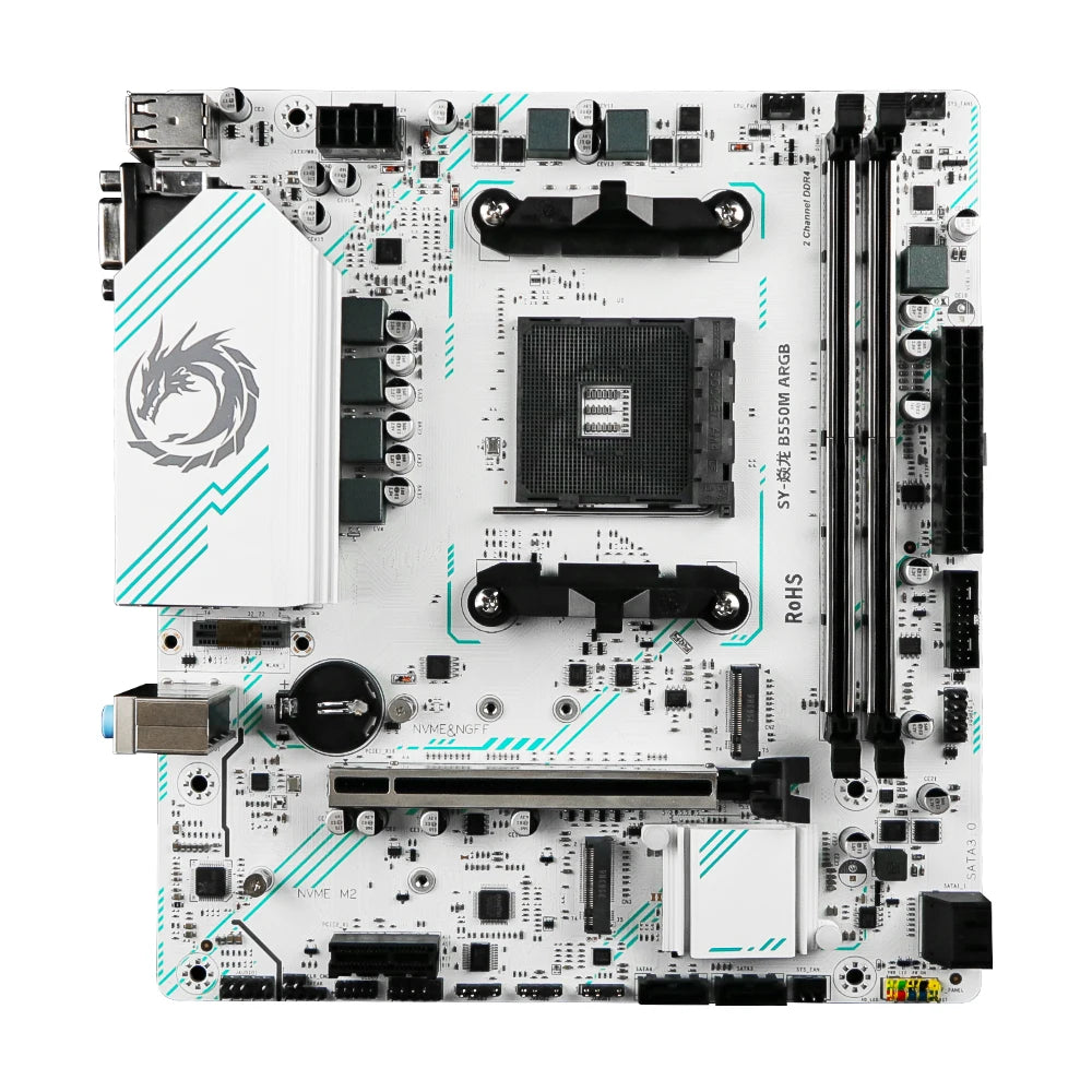 SOYO B550M Gaming Motherboard Micro-ATX Socket AM4 For Ryzen 5000 4000 3000 Series CPU Dual Channel DDR4 SATA3 M.2 MVME 3*ARGB