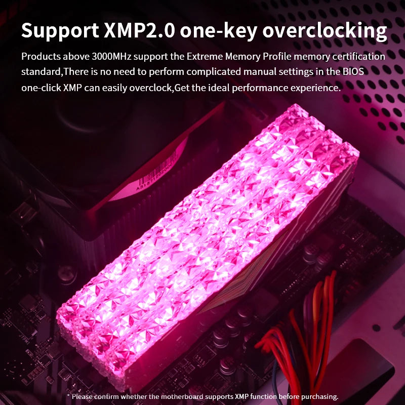 JUHOR RGB DDR4 16GBX2 3200MHz 8GBX2 Dual Channel Desktop Gaming Memory Ram