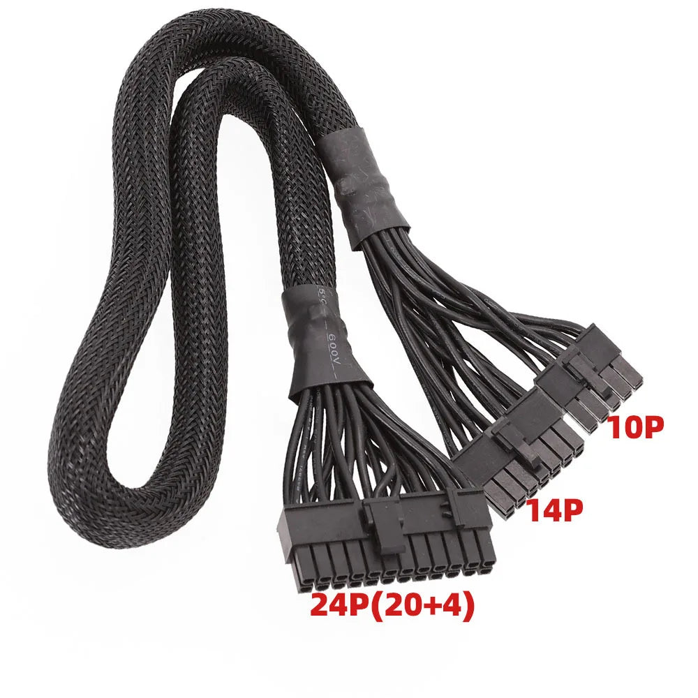 14+10Pin to 24 Pin ATX Power Supply Cable 20+4 Pin PC PSU Motherboard Cable for Corsair AX1500I AX1200I AX860I AX760I