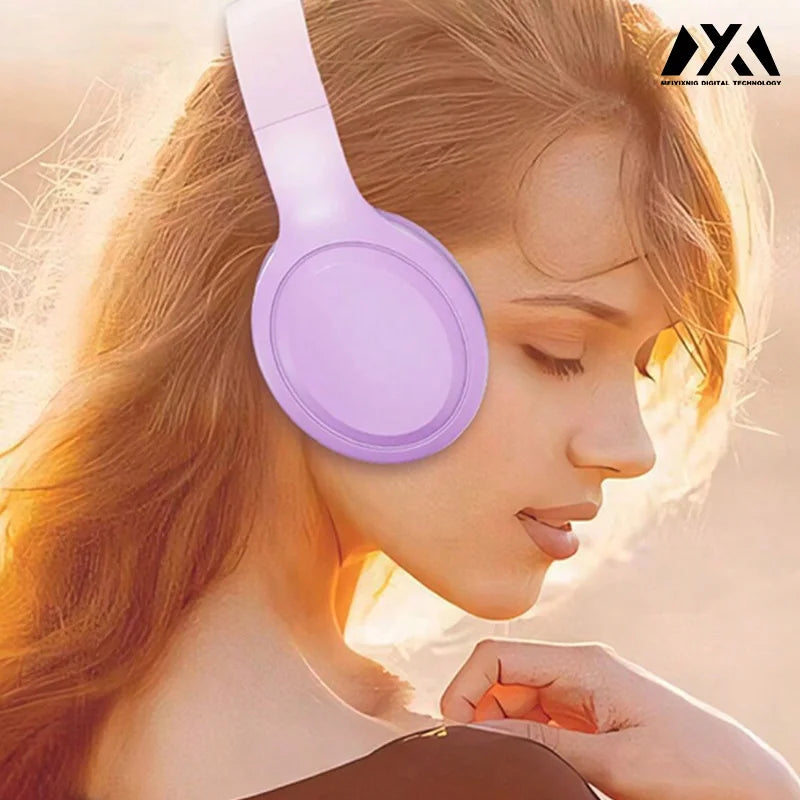DR88-Gradient color headset Recharge wireless over-earheadphoneMusic gaming calls online classes earphone with long battery life