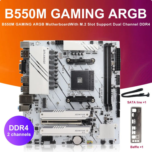 B550M GAMING ARGB Motherboard AMD 4000/5000 DDR4 RAM  PCI-E 4.0 Computer GAMING DDR4 ARGB  Motherboard AM4 AMD SATA 6Gb/s Micro