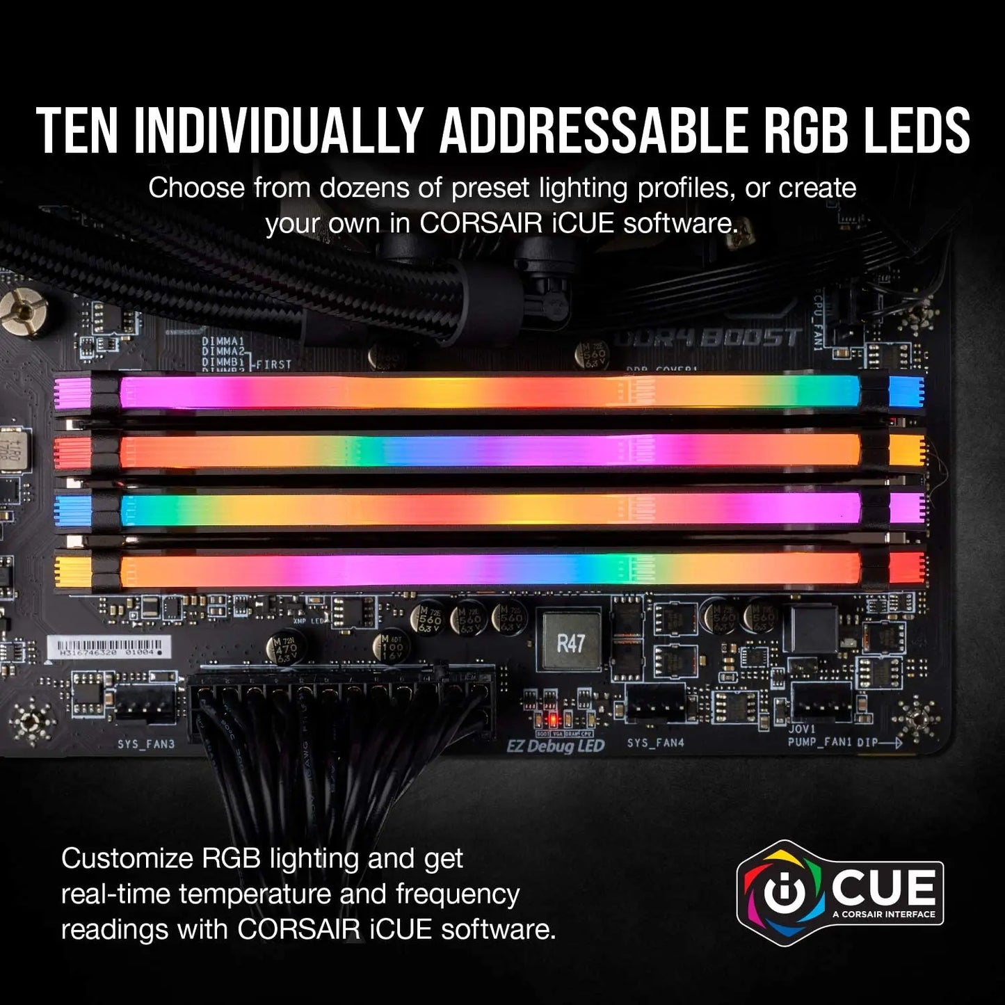 Corsair Vengeance RGB Pro 16GB (2x8GB) DDR4 4266MHz C19 Memory – Black CMW16GX4M2K4266C19
