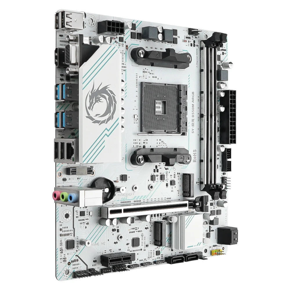 SOYO B550M Gaming Motherboard Micro-ATX Socket AM4 For Ryzen 5000 4000 3000 Series CPU Dual Channel DDR4 SATA3 M.2 MVME 3*ARGB