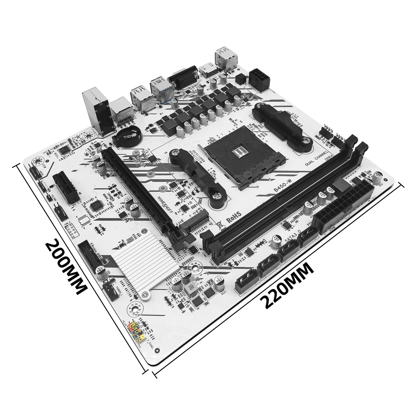 ZSUS B450 Motherboard AMD Processor Dual-channel DDR4 Memory AM4 Mainboard M.2 NVME (Supports Ryzen 5500 5600 5600G CPU)
