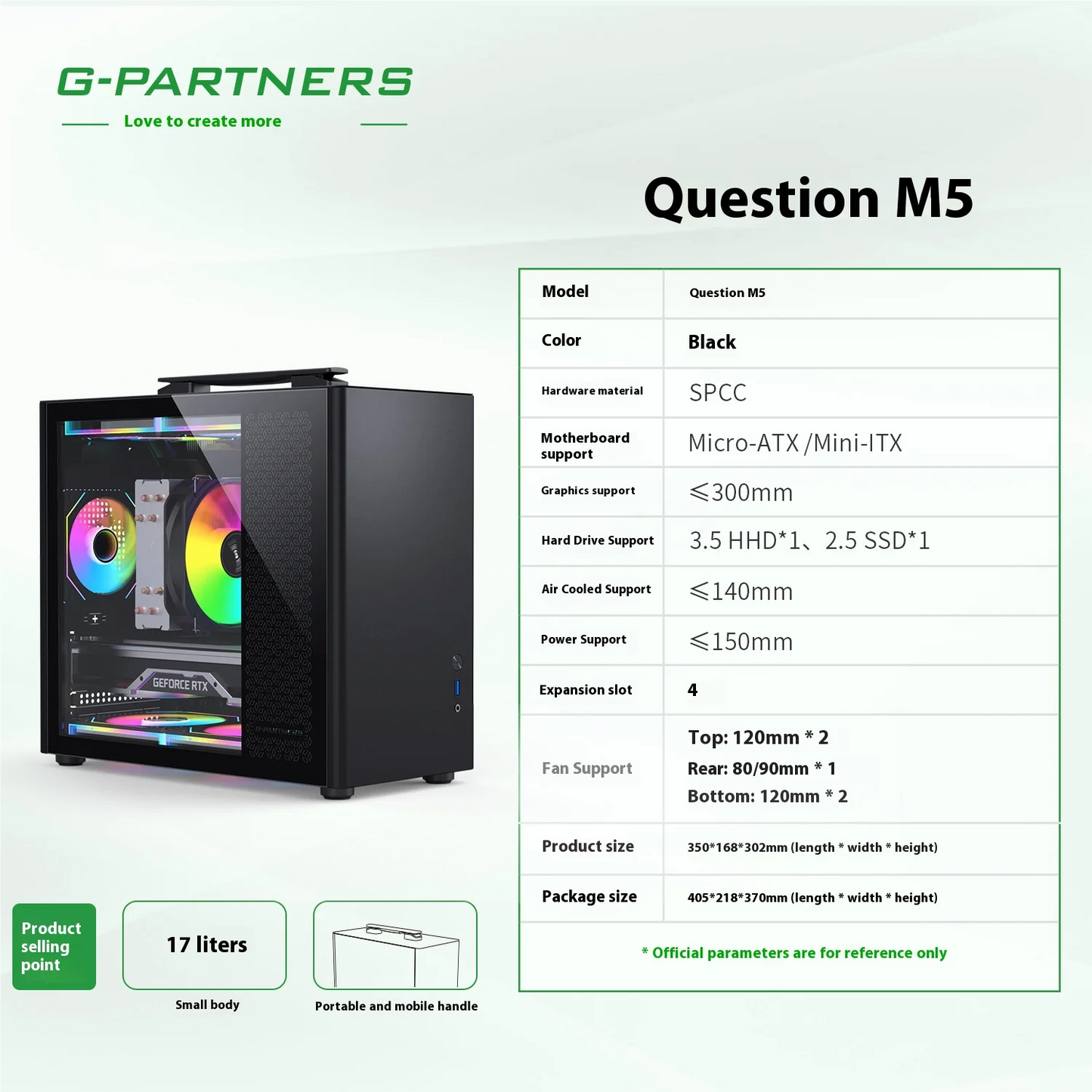 Question M5 PC case M-ATX Portable Computer Case ITX Motherboard ATX/SFX Power Supply Support U3 Desktop MINI Small Chassis
