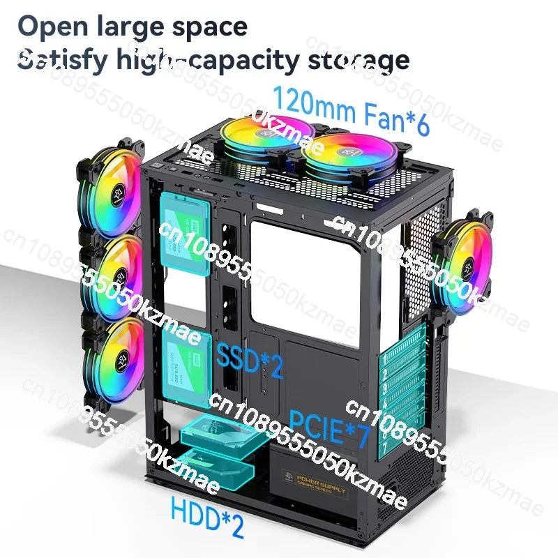 FOR New Product gaming pc case ATX / M-ATX PC computer cases towers Classic black ATX PC gaming computer cases towers