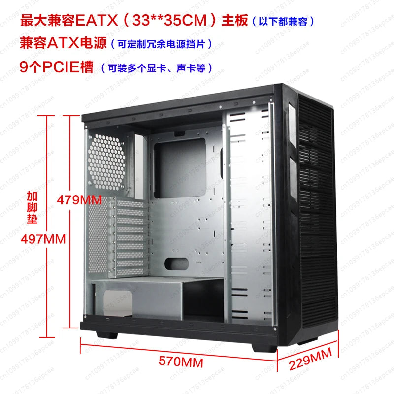 Tower server chassis eatx main board 10 optical drive recorder 14 disc hot swappable nas